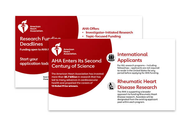 Researchers at Heart slides for promotion